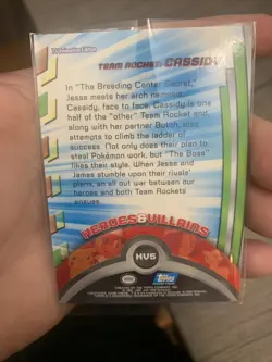 Topps Pokemon Heroes & Villains Card HV5 Team Rocket Cassidy Silver Foil HOLO - Image 2