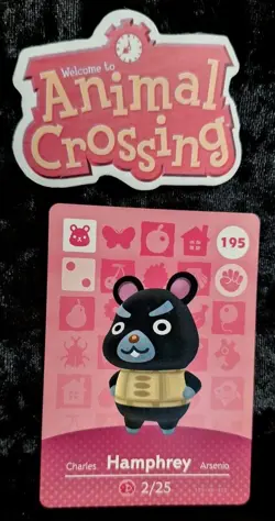 Animal Crossing Nintendo Amiibo Card Hamphrey #195 Regular Card Stock Authentic - Image 1