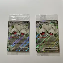 (2) Maushold ex 155/182 SV04: Paradox Rift Holo SEALED PROMO Pokemon Cards - Image 1