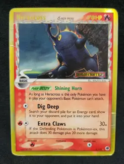 HERACROSS 3/101 EX Dragon Frontiers Stamp Holo Ultra Rare Pokemon Card LP *READ* - Image 1