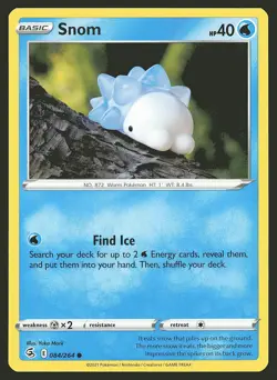 SWSH08: Fusion Strike Snom #084/264 Common Pokemon Card - Image 1