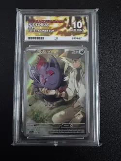 N's Zorua SVP 189 Ace 10 Graded Pokemon Card Black Star Promo Journey Together - Image 1