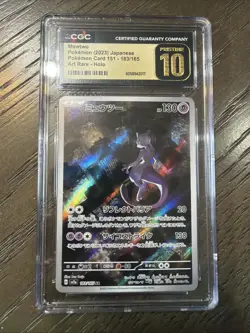 CGC 10 Pristine Mewtwo 183/165 AR Art Rare 151 sv2a Pokemon Card - Image 1