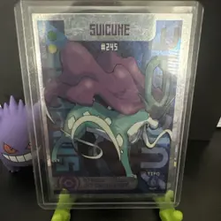Pokemon Spanish Pokedex Card: Suicune! Cracked Ice MINT - Image 1