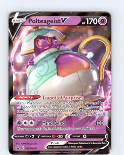 Pokemon TCG Polteageist Black Star Promo SWSH021 Ultra Holo Promo Card NM - Image 1