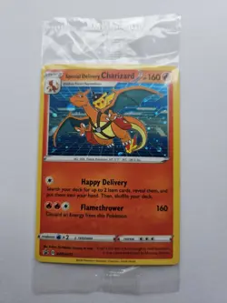 Pokemon SWSH075 Charizard Promo Holo Card Special Delivery Charizard - Image 1