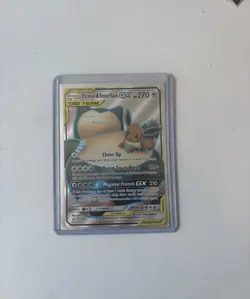 The Pokemon Company Eevee & Snorlax GX 171/181 SM Team Up Full Art TAG TEAM Holo - Image 1