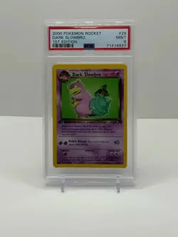 Pokemon Dark Slowbro Team Rocket 1st Edition Non Holo Rare #29 PSA 9 Mint - Image 1