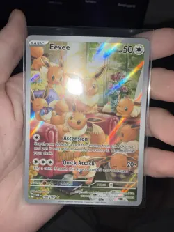 Pokemon Eevee Illustration Rare 188/167 Sv06 Twilight Masquerade Holo Card - Image 3