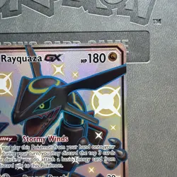 Pokemon Hidden Fates Ultra Premium Rayquaza GX 177A/168 Full Art Holo flawless - Image 4