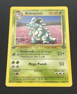 Nidoqueen 23/64 Jungle 1st Edition Rare Non-Holo Pokemon Card Light Play LP - Image 2