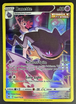 Banette TG07/TG30 Holo Rare - Lost Origin Trainer Gallery - Pokemon TCG - NM - Image 1