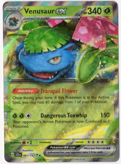 Venusaur ex 1/142 Double Rare Stellar Crown Pokemon Holo Near Mint - Image 1