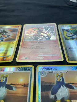 Pokemon Diamond & Pearl Holo Set 5 Card Lot Lucario, Infernape, Prinplup Stamped - Image 4