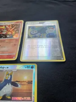 Pokemon Diamond & Pearl Holo Set 5 Card Lot Lucario, Infernape, Prinplup Stamped - Image 5