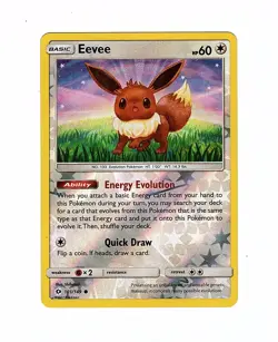 Eevee 101/149 SM Base Set Reverse Holo - Pokemon Card - Image 1