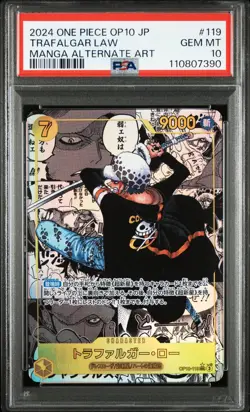 MANGA ALT ART TRAFALGAR LAW One Piece 2024 OP10 Royal Blood Japanese #119 PSA 10 - Image 1