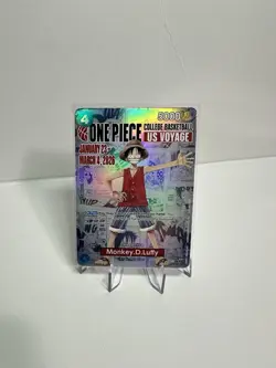 One Piece Monkey D. Luffy US Voyage College Basketball Promo Card - Image 2