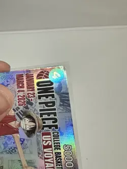 One Piece Monkey D. Luffy US Voyage College Basketball Promo Card - Image 4