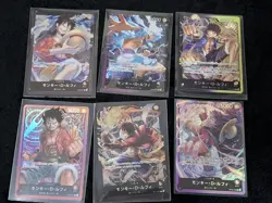One Piece Card Lot Of 6 LUFFY LEADER - Image 1