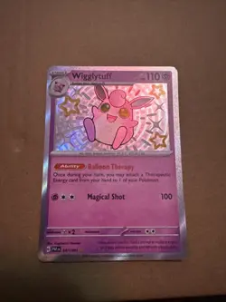 Wigglytuff 147/091 SV Paldean Fates Shiny Rare Holo Pokemon Card NM - Image 1