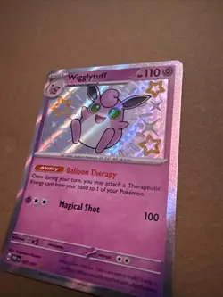 Wigglytuff 147/091 SV Paldean Fates Shiny Rare Holo Pokemon Card NM - Image 4