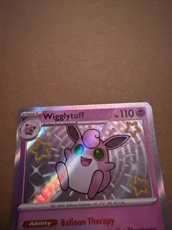 Wigglytuff 147/091 SV Paldean Fates Shiny Rare Holo Pokemon Card NM - Image 5