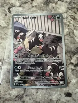 Pokemon Houndour 204/197 SV03 Obsidian Flames Illustration Rare Holo Card - Image 2