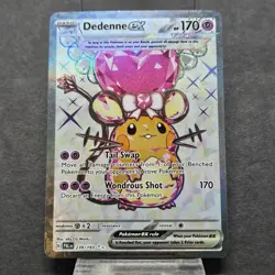 Pokemon Dedenne EX Card 239/193 PAL Paldea Evolved NM - Image 1