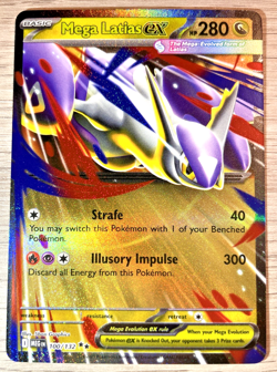 Pokemon Card Mega Latias ex 100/132 Mega Evolution Holo - Image 1