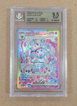 2025 Pokemon Prismatic Evolutions Sylveon ex SIR Card 156/131 Graded BGS 9.5 - Image 1