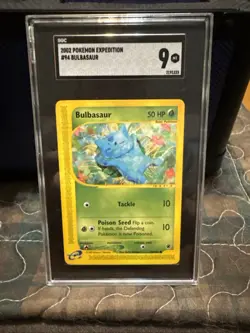 Pokemon TCG Expedition Base Set Bulbasaur Card 94/165 2002 SGC 9 Graded Mint - Image 1