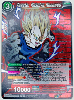 Vegeta Resolve Renewed CHAMPIONSHIP 2022 Foil Dragon Ball Super Card | LP - Image 1