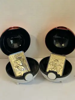 1999 Pokemon Burger King Collectible Pikachu & MewTwo 23k Gold-plated Cards - Image 3