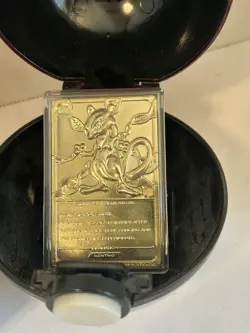 1999 Pokemon Burger King Collectible Pikachu & MewTwo 23k Gold-plated Cards - Image 5