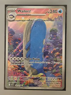Wailord 162/159 Journey Together Illustration Rare NM Pokemon Card TCG - Image 1