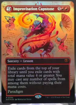 Improvisation Capstone #294 Secrets of Strixhaven Borderless Foil Mythic - Image 1