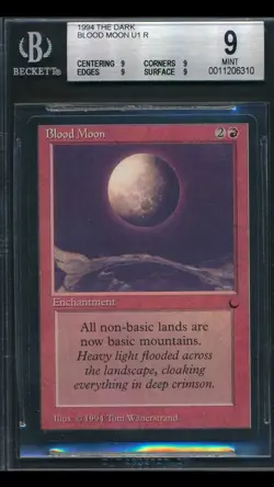 MTG The Dark Blood Moon CGC 9 Mint 1994 - Image 1
