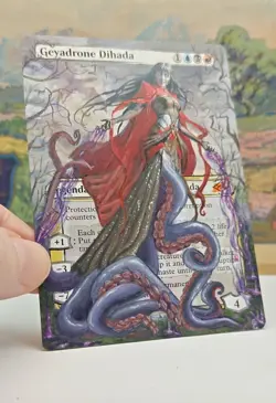 Geyadrone Dihada MTG Hand Painted Borderless Alter Magic by S&S x GC - Image 2