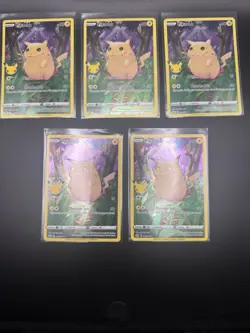 Lot (5) Pokemon TCG Celebrations Pikachu Full Art Holo Card 25th NM Grade Them - Image 1