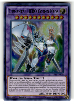 Elemental HERO Cosmo Neos SAST-EN036 Super Rare Savage Strike LP - Image 1