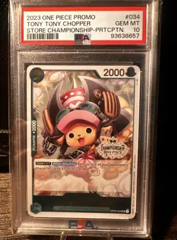 2023 ONE PIECE PROMOS STORE CHAMPIONSHIP-PARTICIPATION TONY TONY CHOPPER PSA 10 - Image 1