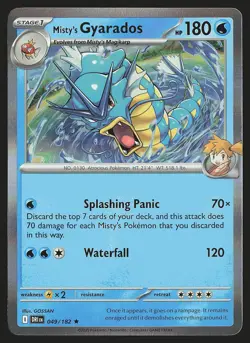 SV10: Destined Rivals Misty's Gyarados #049/182 Holo Rare Pokemon Card - Image 1
