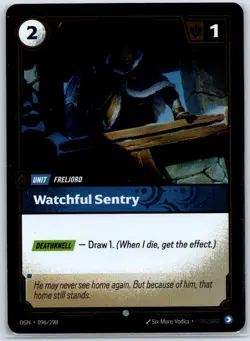 Watchful Sentry Foil Common Origins 096/298 NM Riftbound Card - Image 1