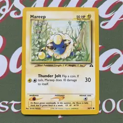 Pokemon TCG Mareep Neo Discovery 58/75 2000 Vintage Pokemon Card Atsuko Nishida - Image 1