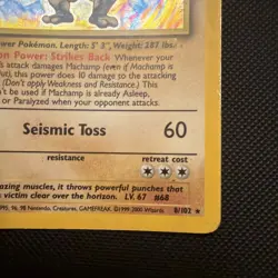 Pokemon TCG Machamp Holo Card Base Set 1st Edition 8/102 - Image 5