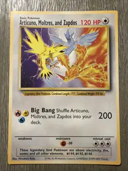 Pokemon - Articuno, Moltres, and Zapdos Jumbo Promo Card - LP - Image 1