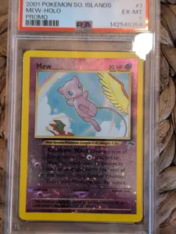 2001 Mew 1/18 PSA 6 SOUTHERN ISLANDS PROMO Reverse Holo Pokemon Trading Card TCG - Image 1