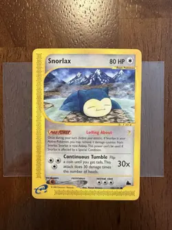 Snorlax 100/144 Skyridge e-Reader Regular Common Pokemon Card English 80 HP - Image 1
