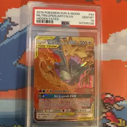 Pokemon Card Moltres & Zapdos & Articuno GX 44/68 Hidden Fates PSA 10 Gem MINT - Image 1